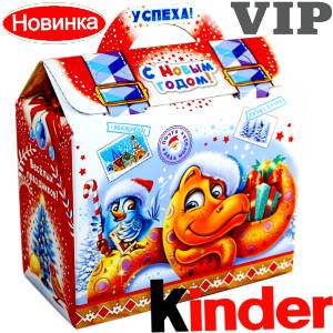 Сладкий подарок на Новый Год в жестяной упаковке весом 1200 грамм по цене 1762 руб в Рославле