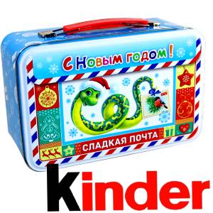 Сладкий подарок на Новый Год в картонной упаковке весом 430 грамм по цене 2136 руб в Рославле
