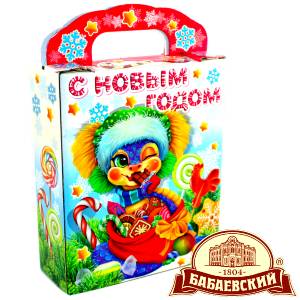 Детский подарок на Новый Год в мешочке весом 800 грамм по цене 1261 руб в Рославле