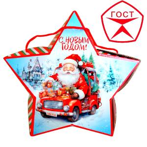 Детский подарок на Новый Год в жестяной упаковке весом 950 грамм по цене 1182 руб в Рославле